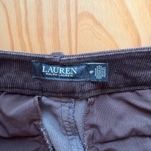 LAUREN RALPH LAUREN High-Rise Corduroy Boot Trouser sz 6P - Picture 9 of 10